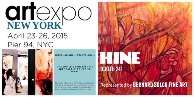 Miguel Hine exhibiting at Art Expo New York 2015 PIER 94. Booth 241. April 23rd-26th 2015 - Represented by Bernard Solco Fine Art. 
