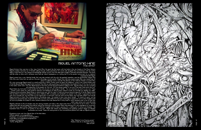 Artist Miguel Hine / Miguel Hine August 2015 Artist feature in Reality Serum Magazine.
